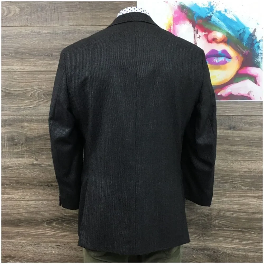 IBIZA Mens Blazer Sport‎ Coat Casual Jacket Size 42R Two Button Cotton Suit